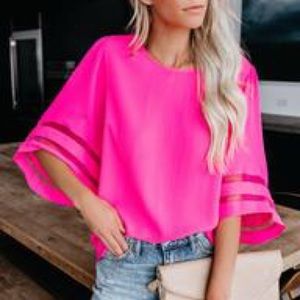 VICI | Moments Notice Bell Sleeve Top